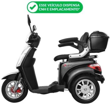 Imagem de Triciclo Elétrico Eko-10 Preto 1000W Tração Reduzida - Não precisa de CNH