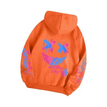 Imagem de Moletom Feminino Oversize Com Estampa De Grafite, Estilo Street Hip Ho