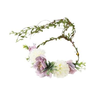 Imagem de Coroa De Flores Romântica Para Casamento, Guirlanda De Videira, Tiara 