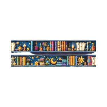 Imagem de Fita Adesiva Decorativa PET De 2m Da Série Magician Bookcase Para Diár