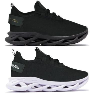 Imagem de Kit 2 Pares Tênis Academia Caminhada Corrida Leve Adapion Limited - AD