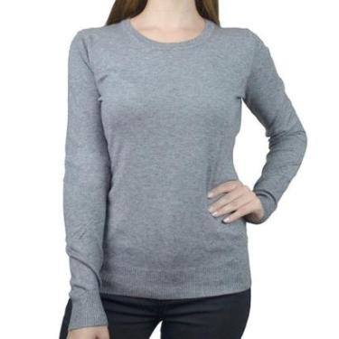 Imagem de Blusa Feminina Facinelli By Mooncity Tricot Cinza - 650922-Feminino