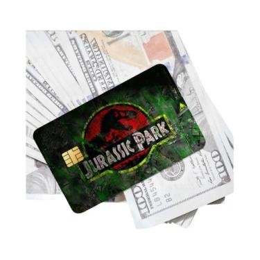 Imagem de Adesivos De Cartão De Crédito Dinossauro Jurassic Park 4 Peças Imperme