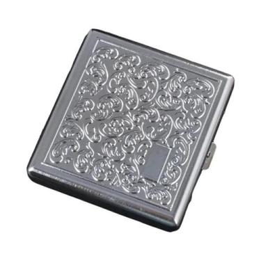 Imagem de Caixa De Cigarros Portátil Em Aço Inoxidável Para Homens, Capacidade P