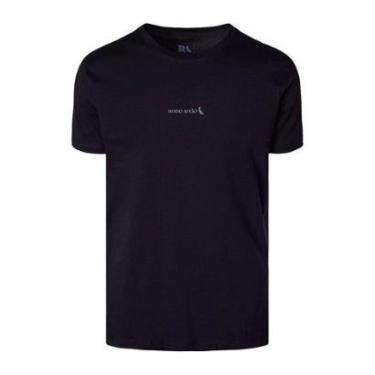 Imagem de Camiseta Reserva Slim Modo Avião Minimal Masculina Preta-Masculino