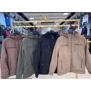 Imagem de Casaco Masculino Impermeável Jaqueta Corta Vento Sarja - AKI, Off, M, 