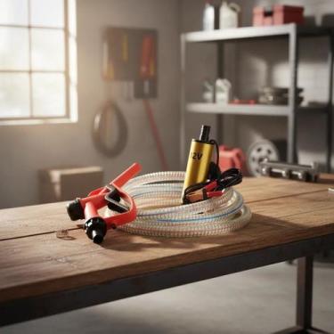 Imagem de Bomba tipo sapo para transferências de diesel água alim. 12vdc + bico 