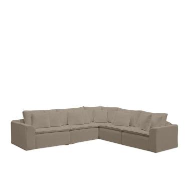 Imagem de Sofá Modular Rivieira 280cm Linho - Meu Estofado