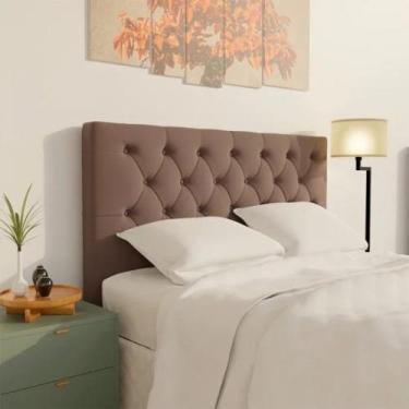 Imagem de Cabeceira de Casal Turquia para Colchão de 138 cm Styllus, Veludo Rosa