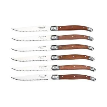 Imagem de Conjunto De Facas De Jantar Laguiole De Aço Inoxidável Com Cabo De Mad