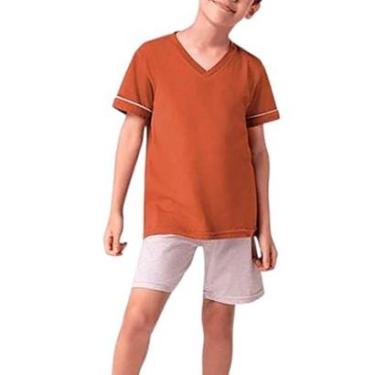 Imagem de Pijama Curto Infantil Lupo 20000-002 Gola V Algodão T. 04/16-Masculino