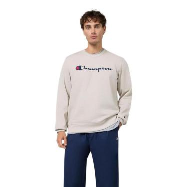 Imagem de Moletom Champion Crewneck Athletic Script Dark Caqui-Masculino
