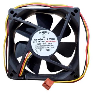 Imagem de Cooler Fan 80mm 12v Nework Rt080 3200rpm Rolamento 3 Pinos