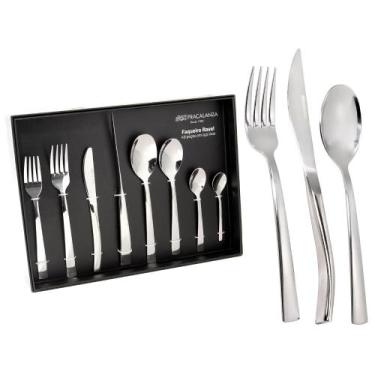 Imagem de Faqueiro Ravel 48 Peças Premium Aço Inox Prata Fracalanza - Wolff