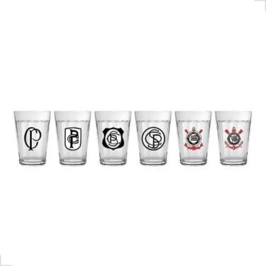 Imagem de Jogo Copo Americano 6 Peças Time Corinthians 190Ml - Allmix