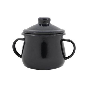 Imagem de Açucareiro Esmaltado n 8 - 380ml - Ewel - Esmaltado Ewel, Preto
