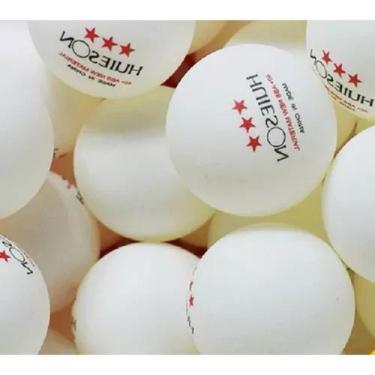 Imagem de Bolinha Ping Pong Tênis Huieson Profissional De Mesa 3 Estrelas, Branc