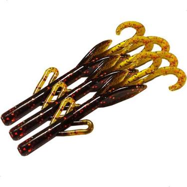 Imagem de Kit 3pçs Isca Artificial Soft Criatura Bailarina Hog 10cm Pesca Traira