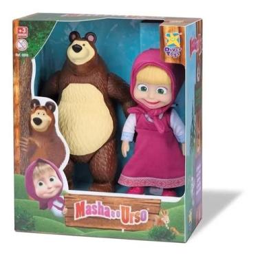 Imagem de Bonecos Masha e o Urso Articulados - Divertoys