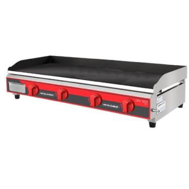 Imagem de Chapa a Gás Profissional 1,23m CBG-1200 PRO Metalcubas - Espessura 9,5