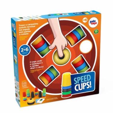 Imagem de Jogo de Estratégia Speed Cups Copos Coloridos e Cartas - Pakitoys 1200