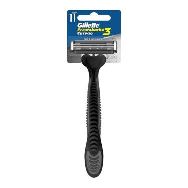 Imagem de Aparelho de Barbear Gillette Prestobarba3 Champions Carvão Ativado Cartela - Embalagem com 12 Unidades