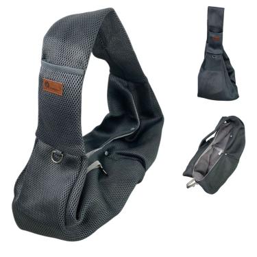 Imagem de Bolsa de Transporte Pet Leva Pra Casa Sling BSL3907 Cães e Gatos Pequeno Porte Grafite