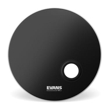 Imagem de Pele Resposta para Bumbo 22 EMAD Reso Black BD22REMAD com Sistema de Controle de Ataque e Sustain Preta Evans