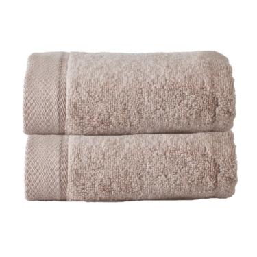 Imagem de Kit 02 Toalhas de Rosto 48x90cm 100% Algodão 430g-m2 Macia e Absorvente Rosê Kacyumara