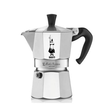 Imagem de Cafeteira Italiana Moka Express 1 Xícara Alumínio Octogonal Válvula de Segurança Prata Bialetti