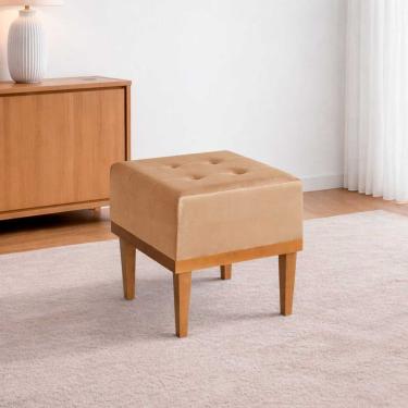Imagem de Puff Quadrado MM-33 Espuma Acquablock Terracota Estofados Martins
