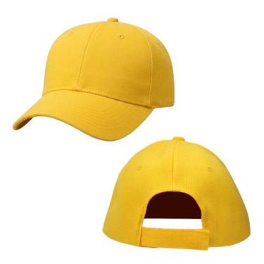 Imagem de Boné Para Personalização Sublimação Amarelo Com Aba Curva 1 Unidade - 