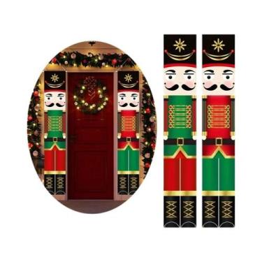 Imagem de Banner De Porta Quebra-Nozes Do Papai Noel Decorações De Natal 2025 En