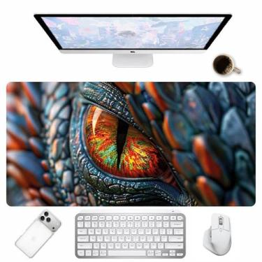 Imagem de Mouse Pad Olho de Dragão Estampa Realista Tapete Gamer para Teclado Di