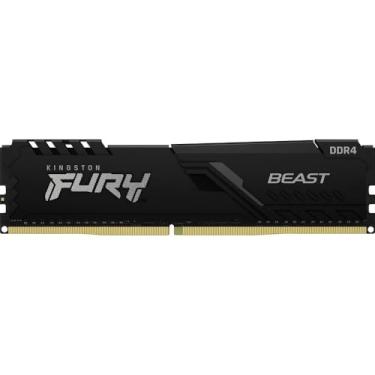 Imagem de KF426C16BB/8 - Memória de 8GB DIMM DDR4 2666Mhz FURY Beast 1,2V 1Rx8 288 pinos para desktop/gamers, Preto