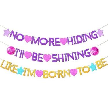 Imagem de Banner de Aniversário com Glitter AFZMON para Decoração DIY de Festa