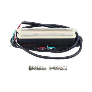 Imagem de Captador De Guitarra Elétrica Cerâmico Amarelo Creme, Humbucker De Bob