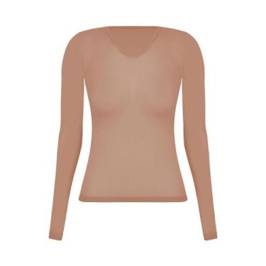 Imagem de Blusa Segunda Pele Manga Longa Fio 40 Loba Lupo 800., Único, Bege