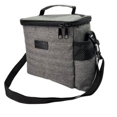 Imagem de Lancheira Térmica Nylon com bolso para Garrafa bubag, Cinza