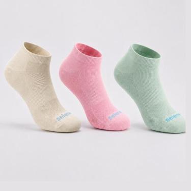Imagem de Kit Meia Esportiva Feminina Lisa 3 Pares - SELENE, Rosa claro, U