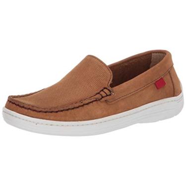 Imagem de Mocassim infantil Marc Joseph New York, Tan Jeans Perforated/Contrast Stitch, 4 Little Kid