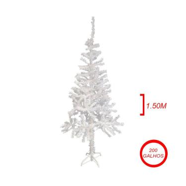 Imagem de Árvore de Natal Le com 200 Galhas 1,5m Branca
