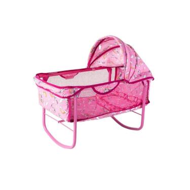 Imagem de Berço Balanço Ninar Boneca Bebe Reborn Milan Luxo