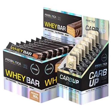 Imagem de Combo Whey bar cx 24un e Carb Up Black Gel - Probiótica Sabor:Amendoim