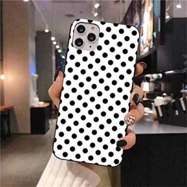Imagem de Capa de telefone de bolinhas preta e branca para iphone 13 12 11 pro max mini xs max 8 7 plus x se 2020 xr capa, a6, para iphone13