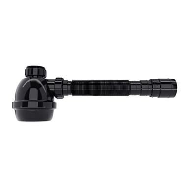 Imagem de SIFAO PIA COZINHA TANQUE LAVATORIO COM COPO E CANOPLA PRETO BLUKIT - LINHA BLACK. - 031309 Cor:Preto