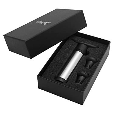 Imagem de Mimo Style Jogo de Bomba a Vácuo, Feita Inteiramente de Polipropileno. Reduz a Oxidação E Mantém Seu Vinho Fresco Por Mais Tempo, Para Que Possa Aproveitar ao Máximo. Produto Resistente e Durável