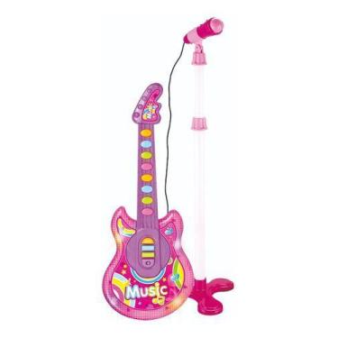Imagem de Guitarra Com Microfone Pedestal Infantil - Importway