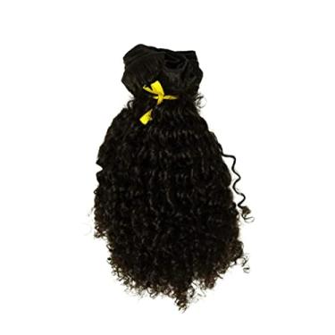 Imagem de Cabelo Humano Cacheado com Tecimento Textura Curly Castanho Escuro De Benguela (100g) (...