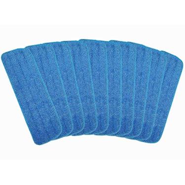 Imagem de Pacote com 10 cabeças de substituição de microfibra para esfregões molhados/secos da Xindejia compatível com o sistema de cuidados de piso da Bona